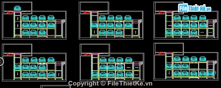 bãi đỗ xe tự động,hệ thống xoay vòng tầng,thiết kế bãi đỗ xe,giải pháp đỗ xe thông minh