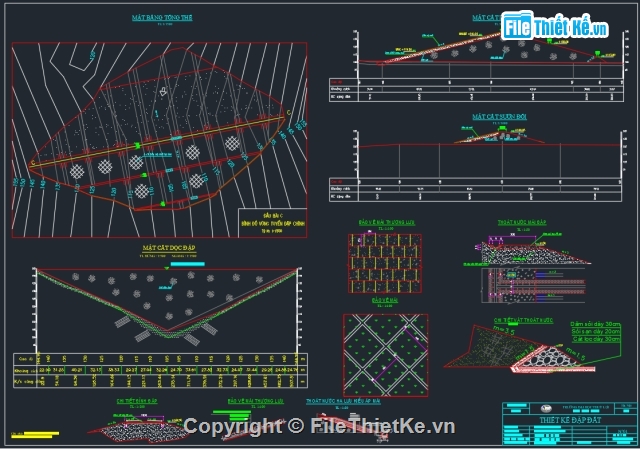 Đồ án môn học,đồ án đập đất,đập đất đề 27C,đại học thuỷ lợi,bộ môn thuỷ công,thiết kế đập đất