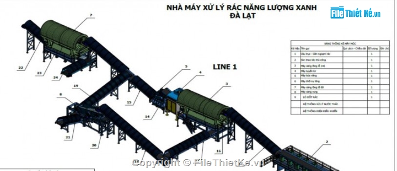 khu xử lý rác thải,thiết kế cơ khí,đồ án thiết kế