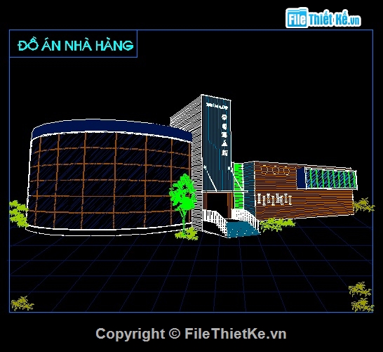 Đồ án thiết kế nhà hàng,Đồ án kiến trúc nhà hàng,Đồ án nhà hàng,Đồ án K3,kiến trúc nhà hàng