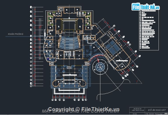 Đồ án nhà hát,nhà hát giao hưởng,bản vẽ nhà hát,Đồ án nhà hát giao hưởng