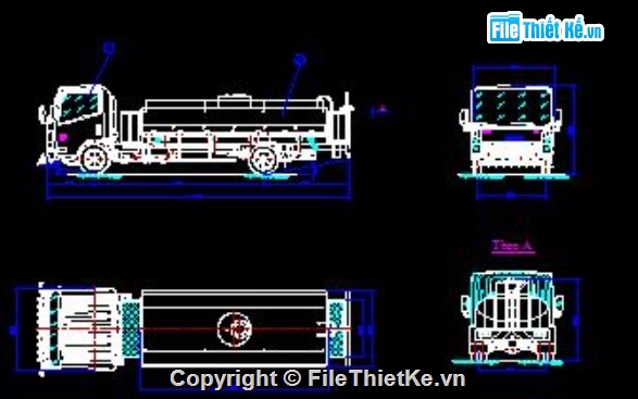 xe tưới nước,Isuzu NQR75M,thiết kế cải tạo,ô tô chuyên dùng