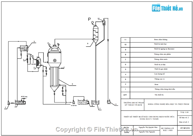 Đồ án thiết kế thiết bị cô đặc,Bản vẽ thiết kế thiết bị cô đặc,Đồ án thiết kế thiết bị cô đặc nước dứa,Bản vẽ thiết kế thiết bị cô đặc dứa,Bản vẽ thiết bị cô đặc,Bản vẽ thiết bị cô đặc 1 nồi