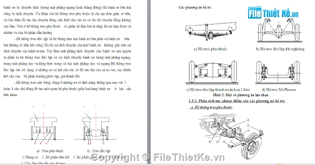 thiết kế hệ thống treo,hệ thống treo xe tải,đồ án cơ khí
