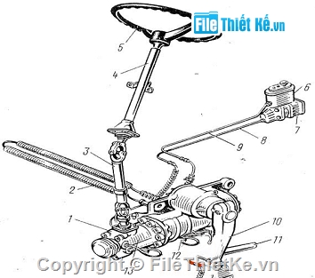 hệ thống lái xe tải kamaz-43253,thống lái xe tải,kỹ thuật hệ thống lái xe