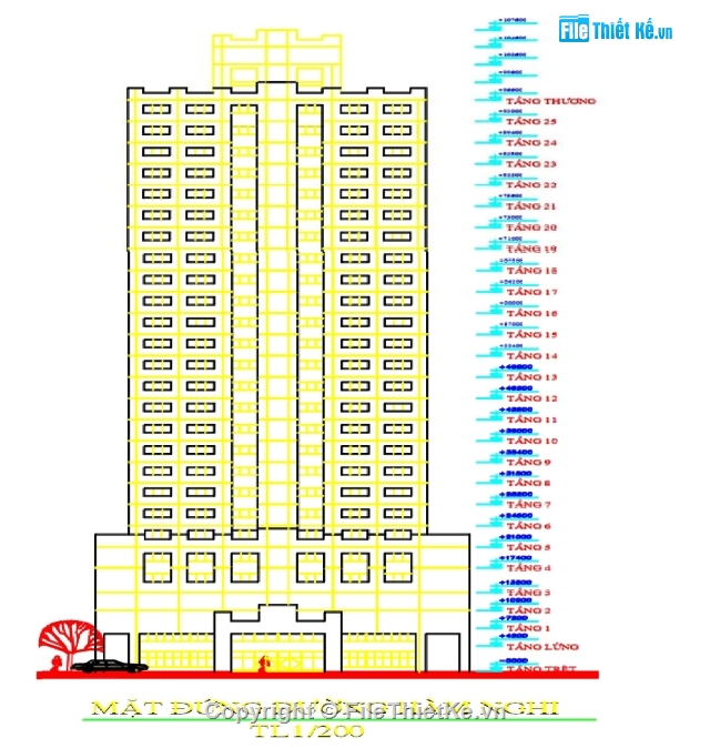 nhà văn phòng 25 tầng,thiết kế chung cư,bản vẽ thiết kế cao ốc,thiết kế cao ốc,tòa nhà văn phòng