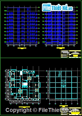 Chung Cư Bưu điện gồm 11 tầng,kiến trúc chung cư,file cad chung cư bưu điện,bản vẽ chung cư