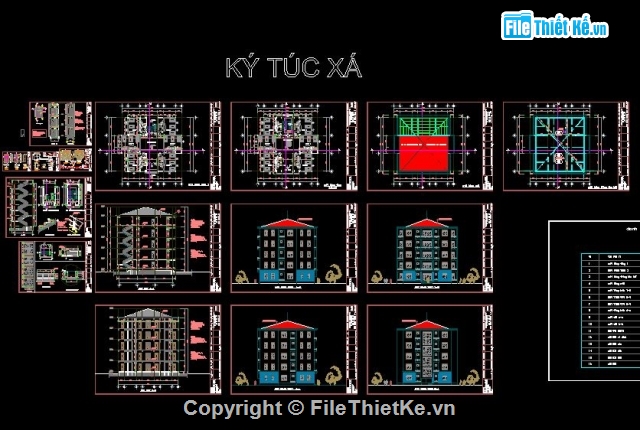 kí túc xá trường học,thiết kế ký túc xá,cao đẳng du lịch,hồ sơ khu ký túc xá