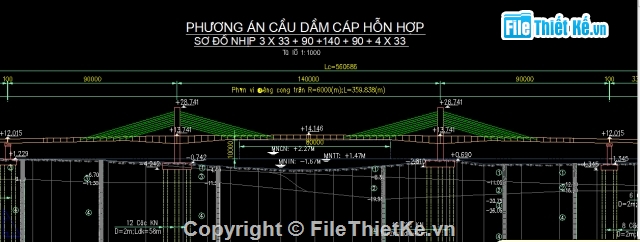 Đồ án tốt nghiệp,cầu dây văng,cầu extradosed,đúc hẫng,Đồ án tốt nghiệp cầu full,GTVT