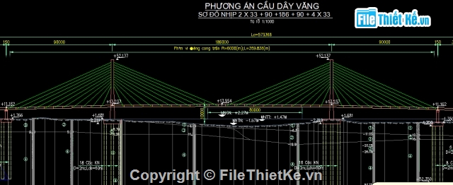 Đồ án tốt nghiệp,cầu dây văng,cầu extradosed,đúc hẫng,Đồ án tốt nghiệp cầu full,GTVT