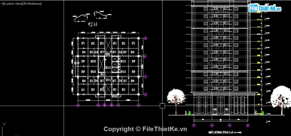 tầng hầm chung cư,chung cư 14 tầng,Đồ án