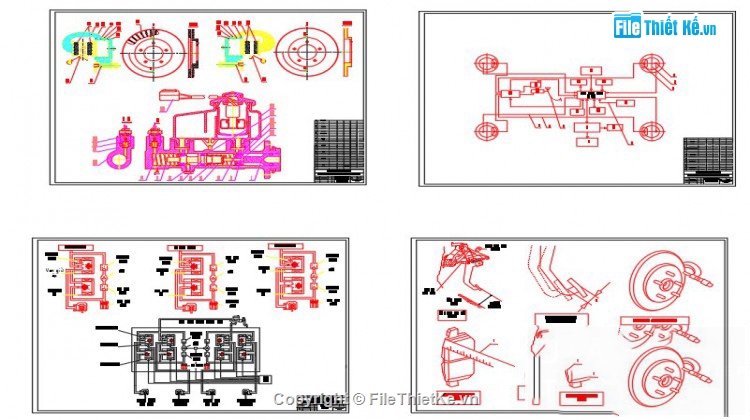 Đồ án phanh,hệ thống phanh xe,Đồ án