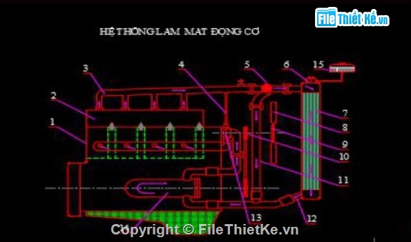 hệ thống làm mát,động cơ D4CB,xe Starex