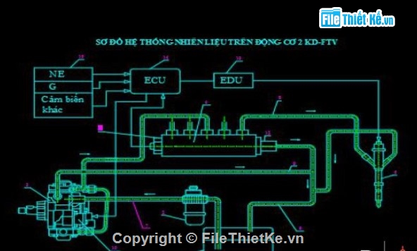 đồ án tốt nghiệp,hệ thống nhiên liệu,động cơ 2KD-FTV,Toyota Hiace