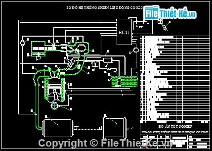 bản vẽ các bộ chế hòa khí,bản vẽ các cảm biến,bản vẽ đồ thị công