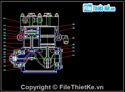 đồ án ô tô,bản vẽ máy nén,máy nén piston