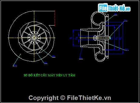 đồ án ô tô,bản vẽ máy nén,máy nén piston