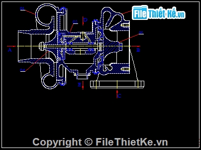 đồ án ô tô,bản vẽ máy nén,máy nén piston