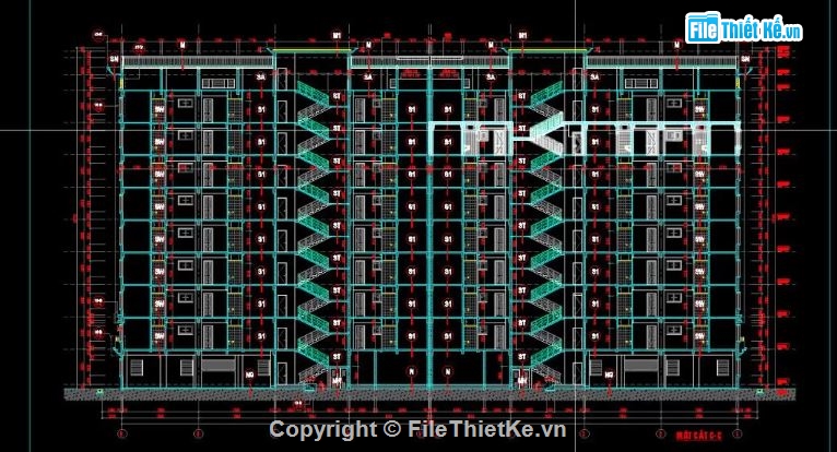 chung cư,dự thầu chung cư CT2 9 tầng,đồ án chung cư 9 tầng