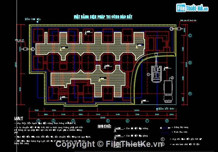 tổ chức thi công,đồ án tổ chức thi công,file cad tổ chức thi công