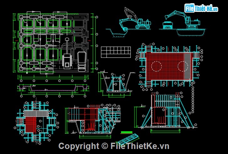 tổ chức thi công,đồ án tổ chức thi công,file cad tổ chức thi công