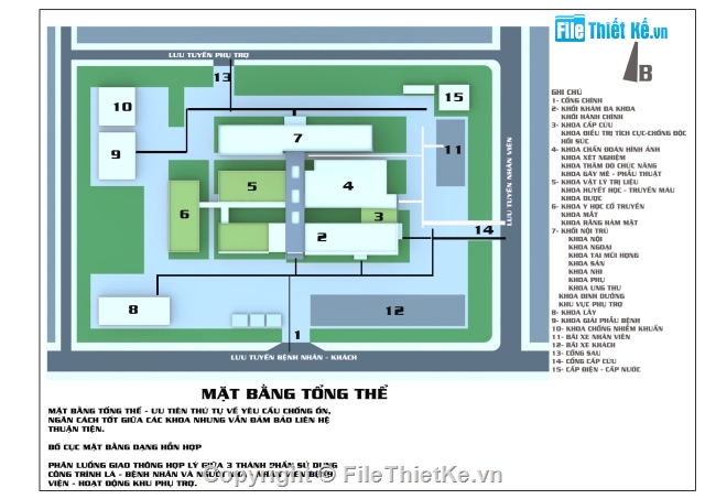 Bệnh Viện Đa Khoa,đồ án thiết kế bệnh viện đa khoa,bản vẽ bệnh viện đa khoa 500 giường,file cad bệnh viện đa khoa 500 giường,mẫu bệnh viện đa khoa