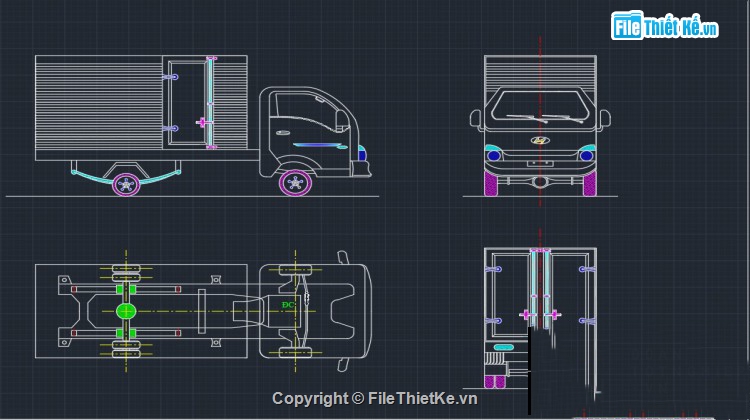 thiết kế xe,thiết kế xe tải,Đồ án,hệ thống ly hợp xe tải Hyundai Porter
