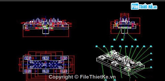 thiết kế khuôn dập lỗ,đồ án khuôn dập thép V,khuôn dập đa năng,bản vẽ khuôn dập,đồ án cơ khí