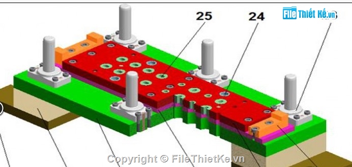 thiết kế khuôn dập lỗ,đồ án khuôn dập thép V,khuôn dập đa năng,bản vẽ khuôn dập,đồ án cơ khí