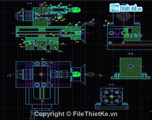 thiết kế máy mài,dao phay ngón,đồ án cơ khí,bản vẽ CAD,nguyên lý hoạt động