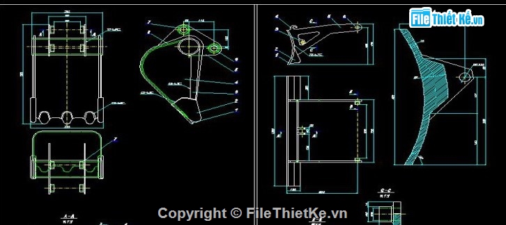 máy xúc gầu ngược,thiết kế máy xúc,q = 0.025m³,máy xây dựng cỡ nhỏ,đồ án tốt nghiệp