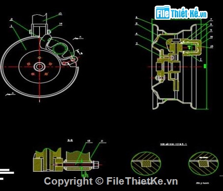 hệ thống phanh Toyota Altis 2016,file CAD,sơ đồ dẫn động