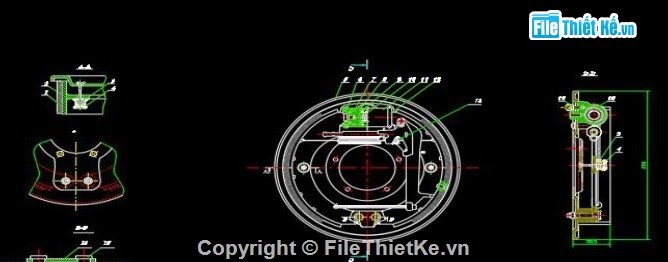 hệ thống phanh Toyota Altis 2016,file CAD,sơ đồ dẫn động