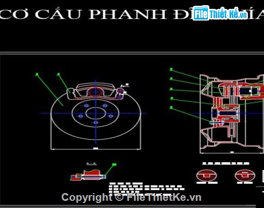 thiết kế xe,Đồ án phanh,hệ thống phanh xe,Đồ án