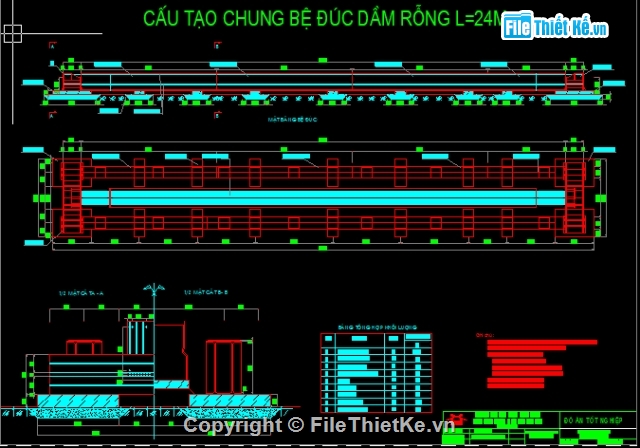 Bản vẽ,Đồ án,đồ án tốt nghiệp,đồ án tổ chức thi công,dầm bản rỗng,Dầm T 33m