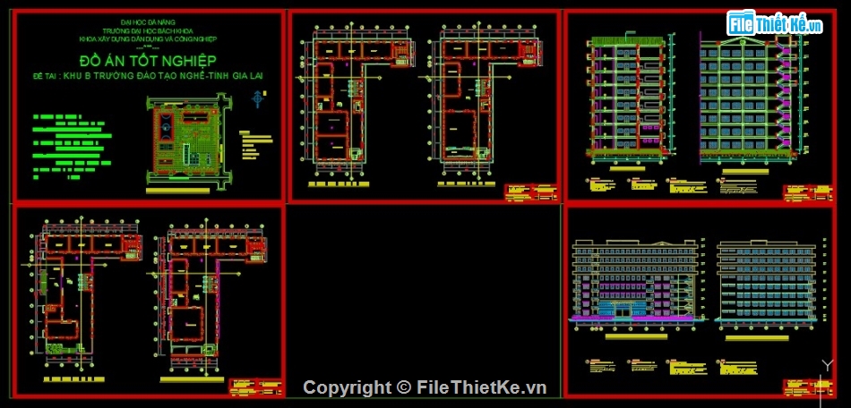 tòa nhà 8 tầng,đồ án tốt nghiệp,đồ án tốt nghiệp 8 tầng,cad đồ án tốt nghiệp 8 tầng