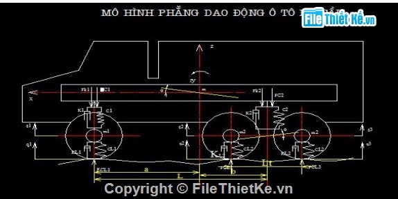 xây dựng mô hình dao động ô tô,dự án xây dựng,bản vẽ đồ án ô tô