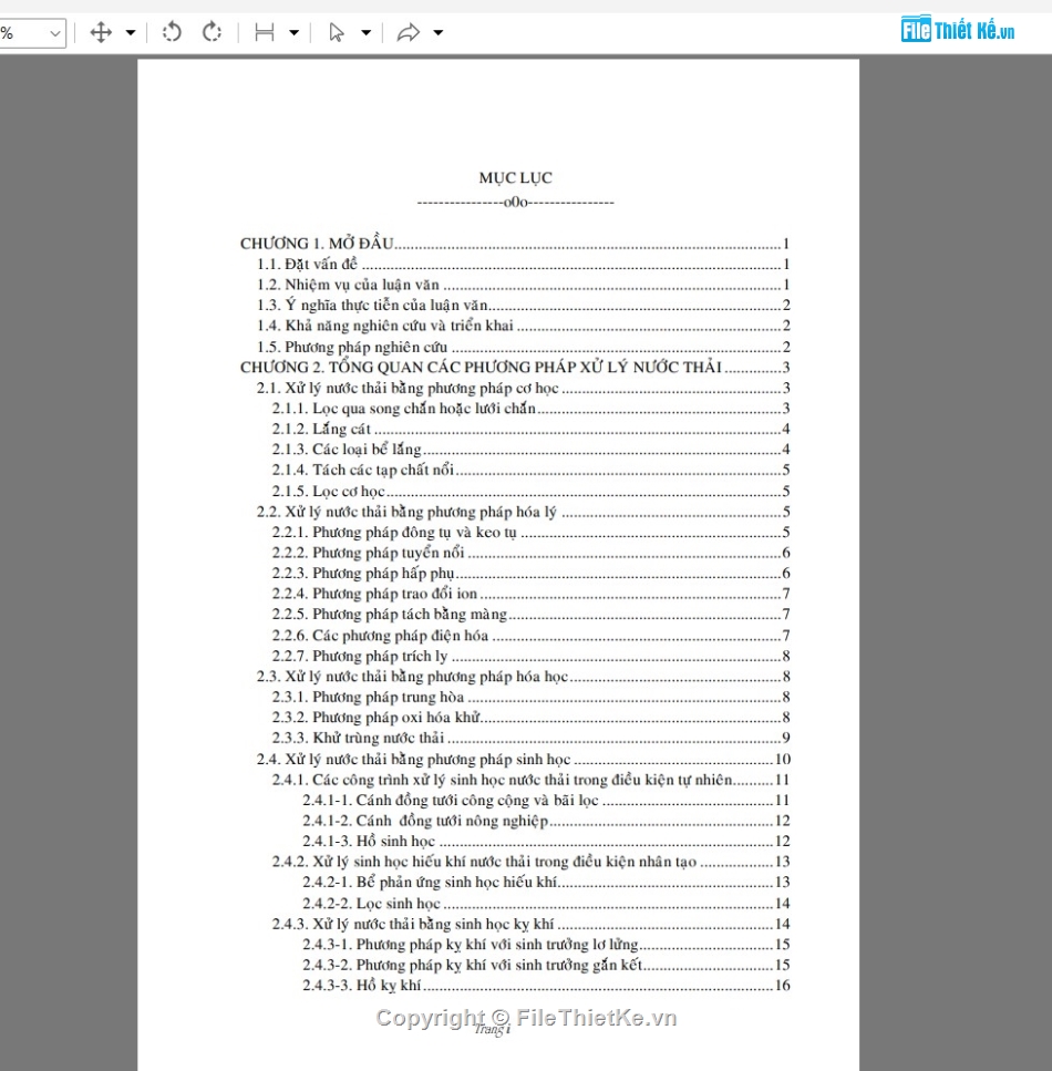 Đồ án,xử lý nước,thuyết minh,file cad đồ án,lý thuyết đồ án,thuyết minh đồ án