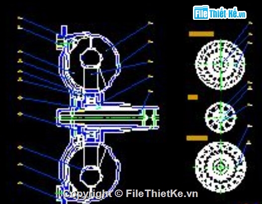 hộp số,ly hợp,bản vẽ CAD,thuyết minh