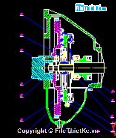 hộp số,ly hợp,bản vẽ CAD,thuyết minh