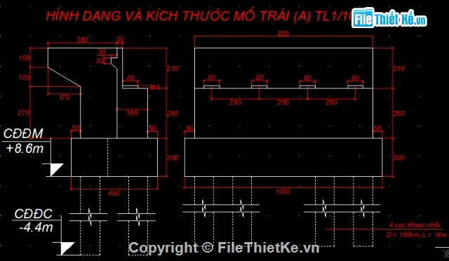 Đồ án,xây dựng,khoan nhồi cọc,cầu dầm,BTCT,mố U