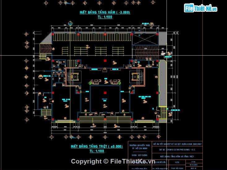 chung cư 16 tấng,file cad chung cư 16 tâng,đồ án chung cư