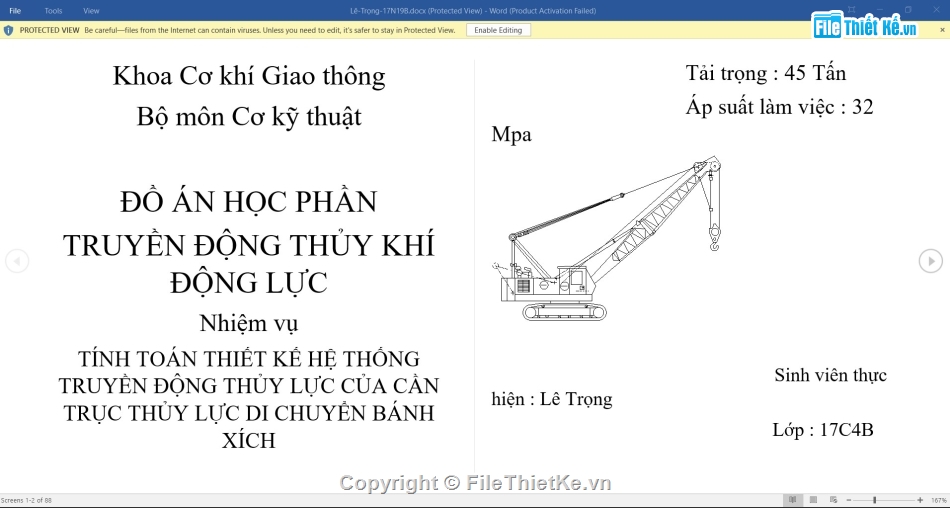 Đồ án,máy cẩu,động lực,xe,thuyết minh,kiến rúc