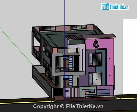 Biệt thự 2 tầng,model su biệt thự 2 tầng,biệt thự 2 tầng file su
