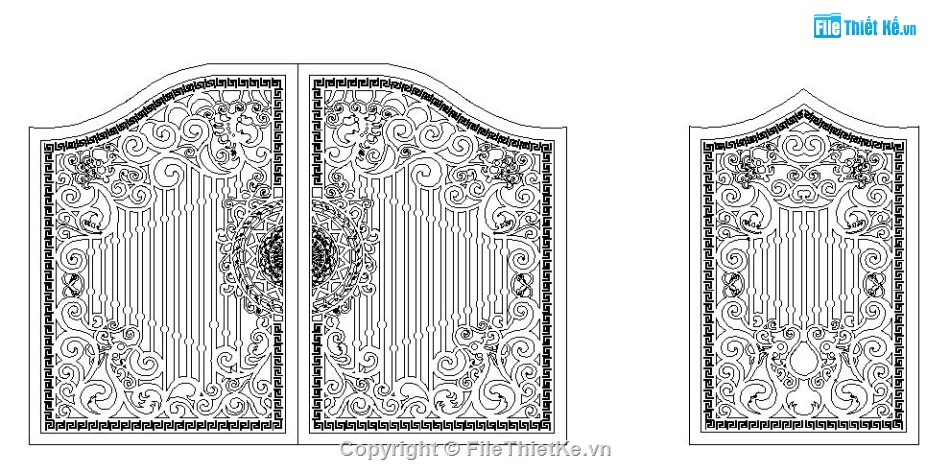 Cổng 2 cánh,Cổng 2 cánh CNC,Cổng CNC 2 cánh,Autocad cổng 2 cánh cnc,File dxf cổng cnc 2 cánh