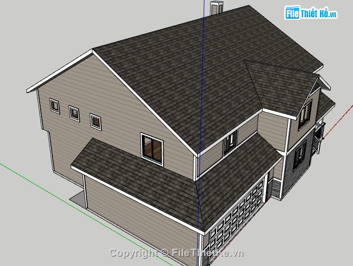 Biệt thự 2 tầng,model su biệt thự 2 tầng,file su biệt thự 2 tầng,biệt thự 2 tầng file su,sketchup biệt thự 2 tầng