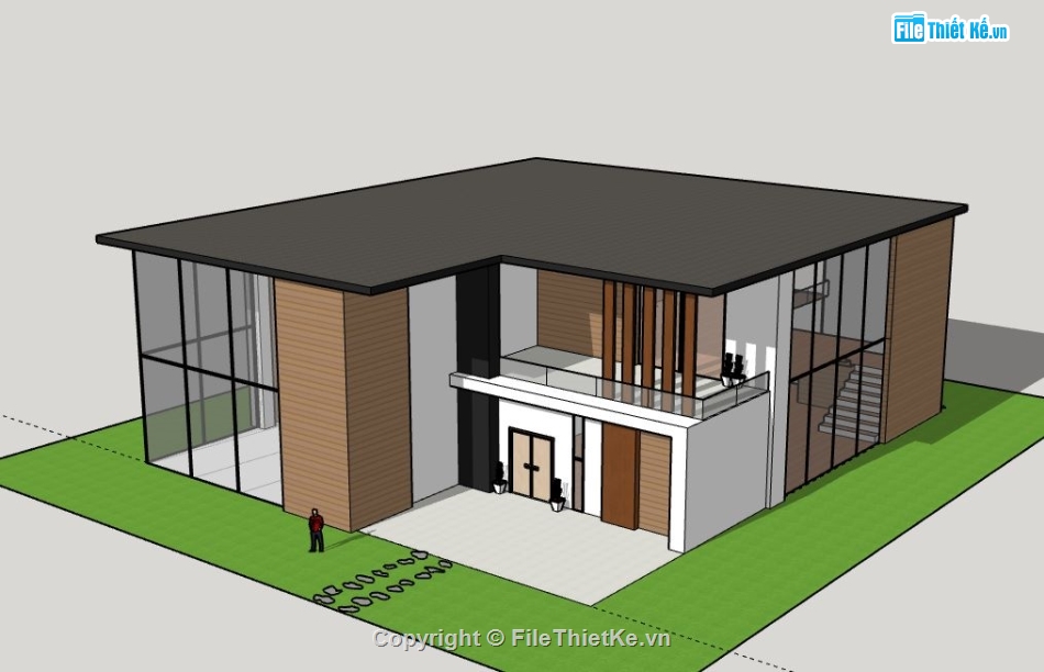Biệt thự 2 tầng,model su biệt thự 2 tầng,file su biệt thự 2 tầng