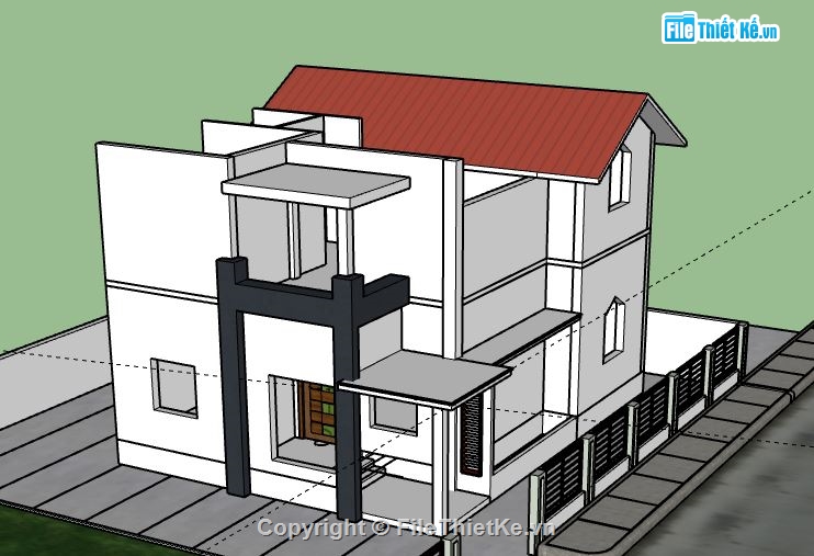 Biệt thự 2 tầng,model su biệt thự 2 tầng,biệt thự 2 tầng file su