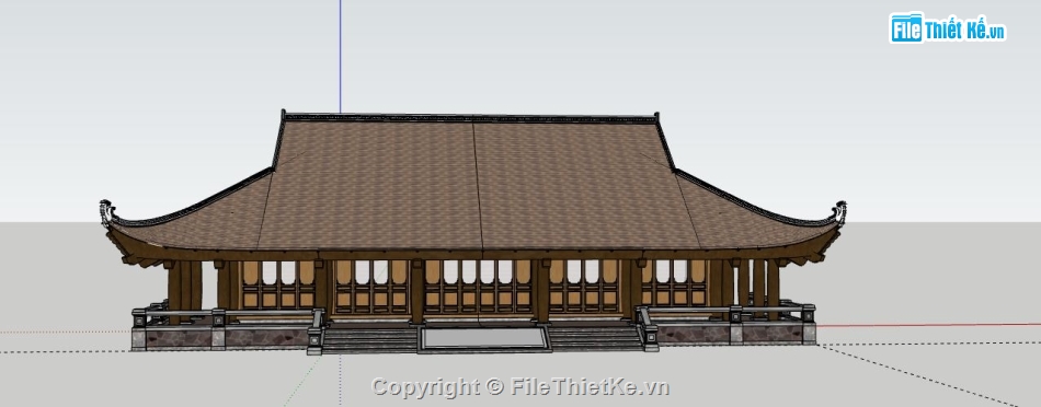 file sketchup chùa,thiết kế chùa file sketchup,chùa file sketchup,sketchup chùa