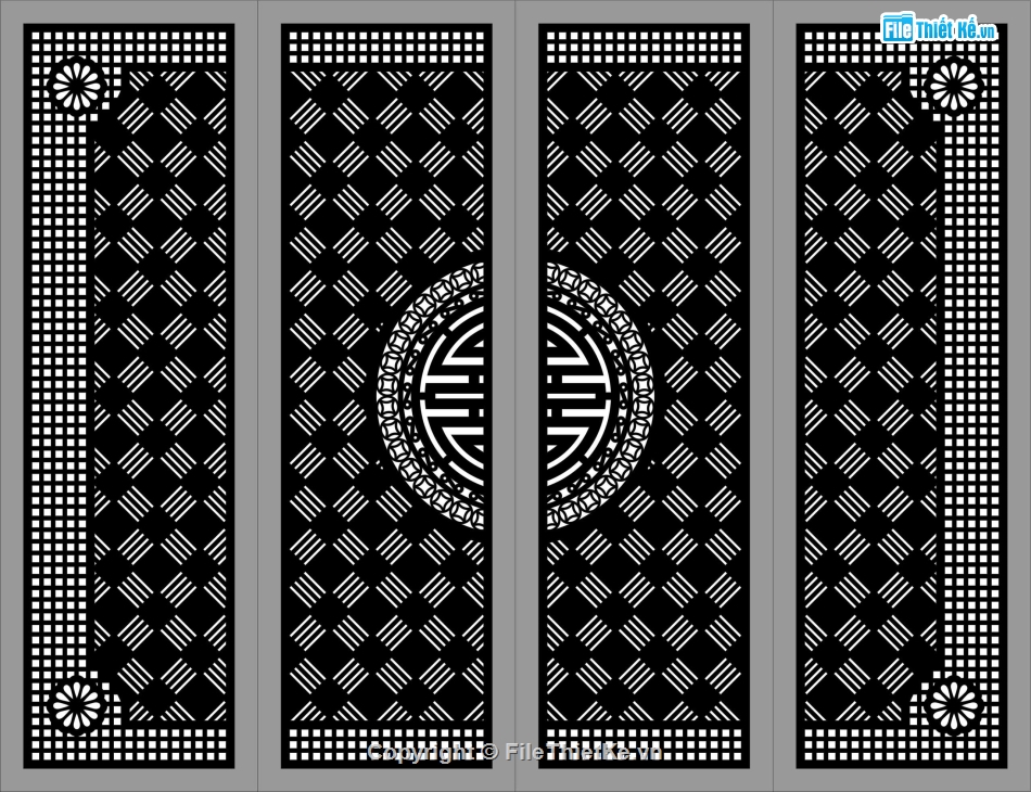 Cổng 4 cánh,Cổng 4 cánh file dxf,file dxf cổng 4 cánh